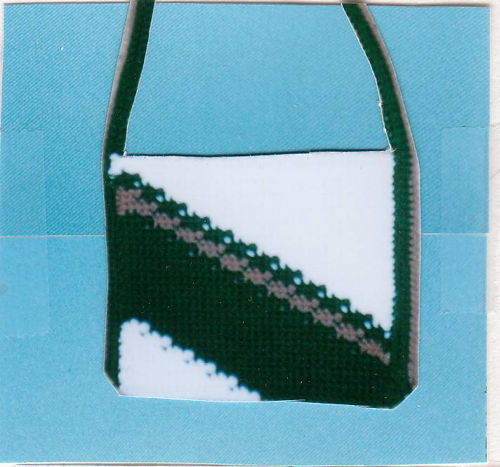 Diagonal stripe purse