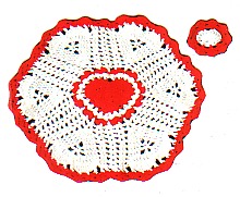 Heart design placemats